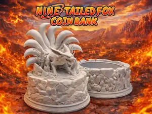 Nine-Tailed Fox Coin Bank - Kurama Inspired