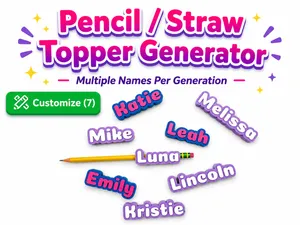 Parametric Pencil / Straw Topper