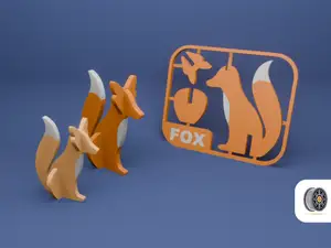 Cute Fox Kit Card | AMS Ready, two sizes