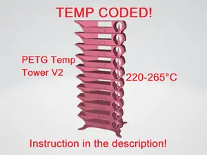 Calibration PETG Temp Tower V2