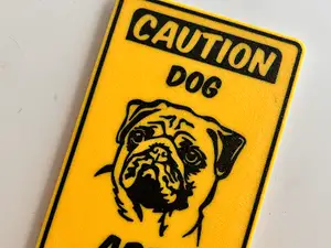 Hunde Schild Mops 