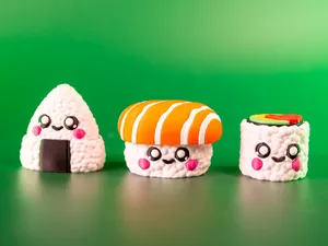 Kawaii Sushi Onigiri Clickers! Set of 3