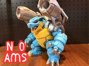 Mecha Blastoise Multi-Color Parted Statue