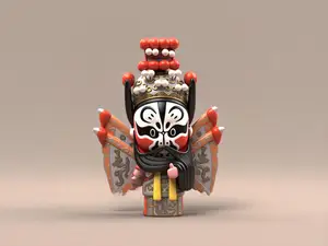 张飞-2026中国新年农历马年-京剧戏剧脸谱泥人-儿童涂色玩具