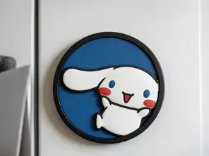 玉桂狗多色打印-可爱摆件冰箱贴-动漫磁吸家居装饰-预留4X2孔位