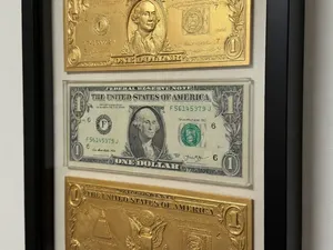 un dollar, relieve de billete original escala 1:1