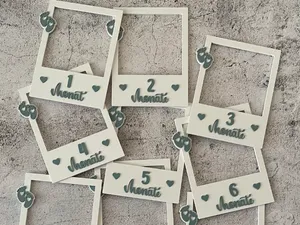 Meilensteine Fotorahmen Baby 1 Monat - 1 Jahr