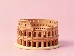 古罗马竞技场-世界地标性建筑特色建筑模型-微缩模型儿童过家家涂色玩具