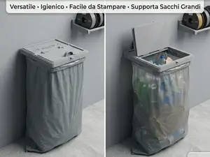 Heavy-Duty Wall-Mount Trash Bin Holder
