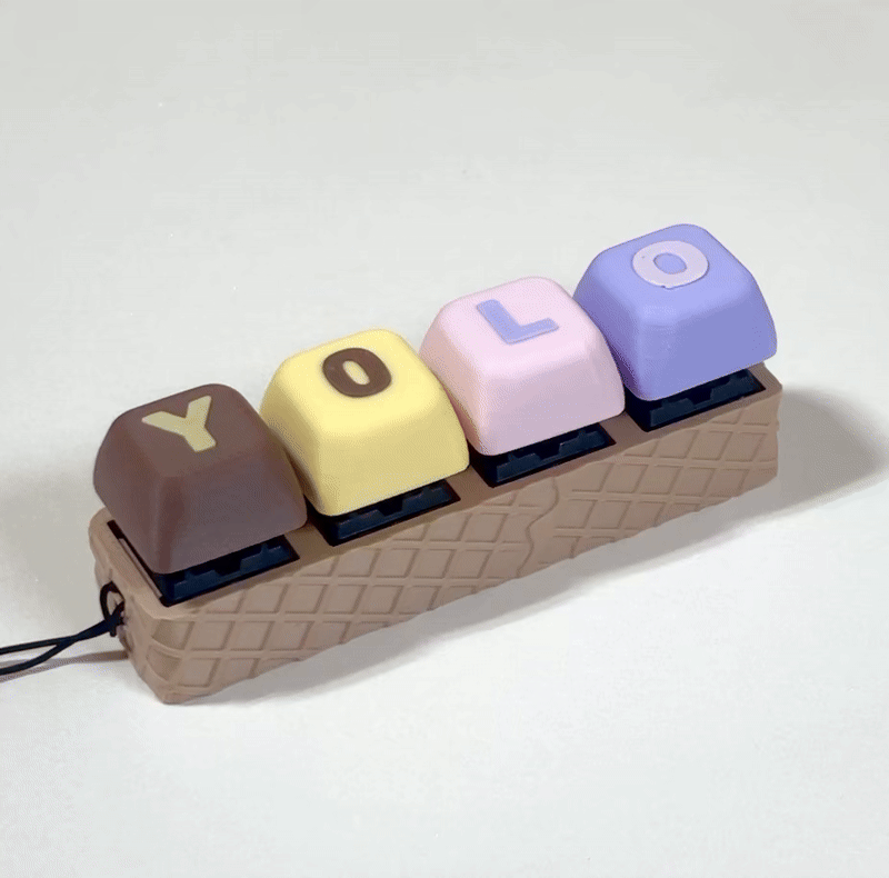 Ice cream clicker keychain