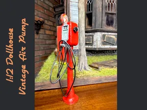 1:12 Scale Dollhouse Vintage Air Pump