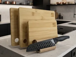 Ribbed Kitchen Organizer – Boards & Knife Stand