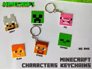 Minecraft Characters Keychains
