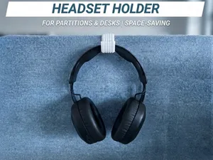 Parametric Headset Holder for Partitions & Desks