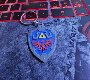 Zelda Shield Keychain
