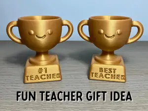 Cute Happy Teacher Trophy | End of Year Gift