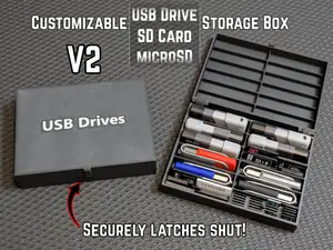 Customizable USB and SD Card Storage Box - V2