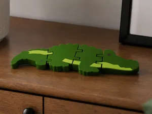 Flexi Krokodil – Bewegliches 3D Druck Spielzeug