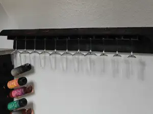 Elegant Under-Shelf Wine Glass Rack