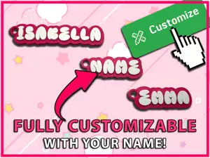 Cute Bubble Letter Font Custom Keychain Generator