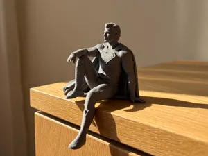 Man of Steel Sitting on Ledge | Superman DC Figure