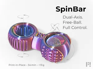 SpinBar - Dual‑Axis Free‑Ball Fidget (PiP, NoAMS)