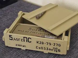 5.45x39mm russian ammunition wood case