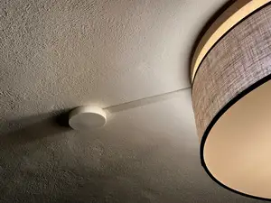 Low profile ceiling lamp cable wiring cover