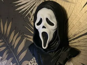 Ghost face wall bust