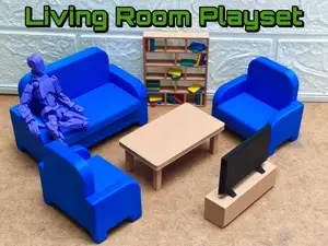 Living Room Playset (Dolls, Toys and Diorama)