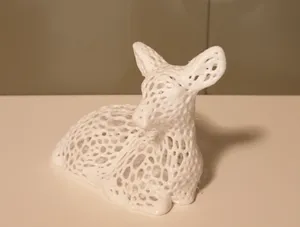 Deer | doe laying | voronoi pattern