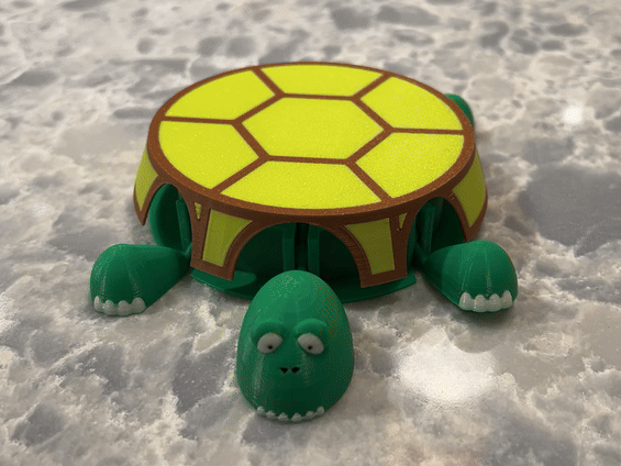 Animated, Articulated Turtle Coaster Fidget