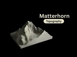 Matterhorn topography 3D Miniature Mountain