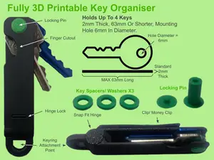 Key Organiser (Fully 3D Printable)