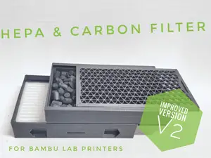 hepa and carbon air filter for bambu lab
