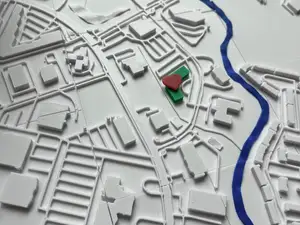 Personalized 3D City - Map to my Heart - Wallframe