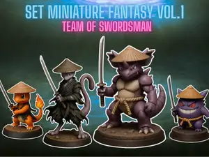 SET MINIATURE FANTASY VOL.1 - SWORDSMAN TEAM UP