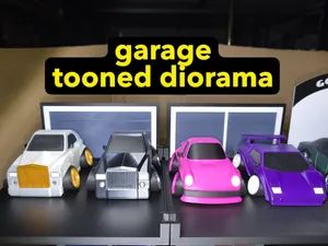 garage module for tooned diorama shelf