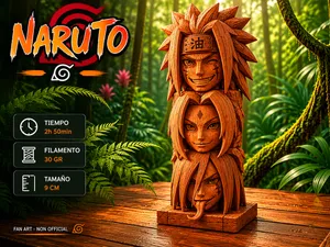 Jiraiya Tsunade Orochimaru Wooden Totem Naruto