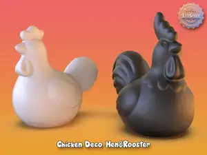 Hen&Rooster Chicken Deco