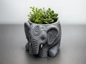 Elefanten-Pflanztopf "Trunkster" mit Ornament