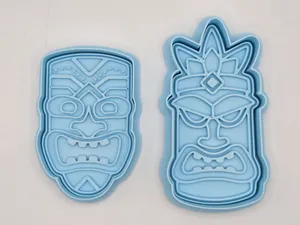 Tiki Mask Cookie Cutter Playdoh Stamp