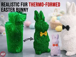 Thermo-Formed Realistic Furry Easter Bunny