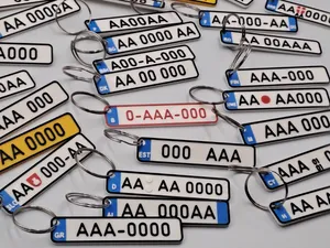 Custom EU License Plate Keychains