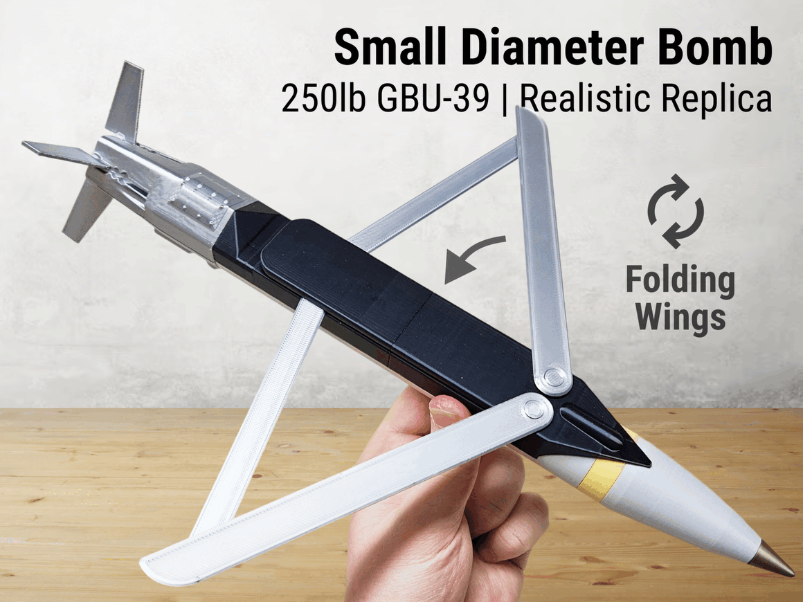Small Diameter Bomb Replica with Folding Wings
