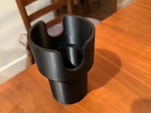 Parametric Cup Holder Adapter with text