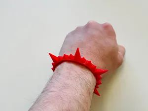 bracelet wristband with big spikes wearabl 100%TPU