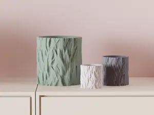 Modern Plant Pot Fur Style Textured Planter. Easy