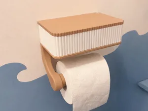 Toilet Paper Holder with Hidden Storage