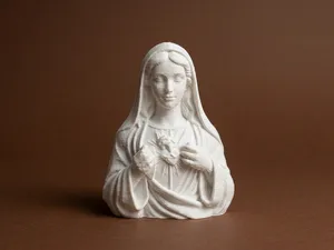 Virgin Mary with Flower – Religious Figurine